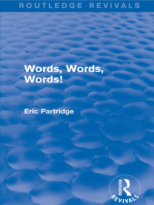 cover image of Words, Words Words!